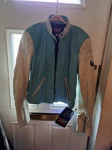 SPIDI ON TRACK LEATHER MOTORCYCLE JACKET WITH ARMOUR EU 50 NEW WITH TAGS - Picture 1 of 8