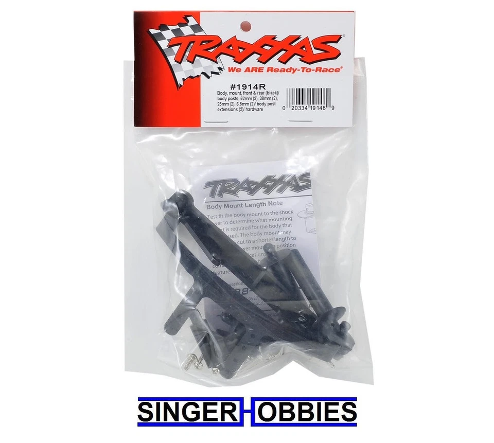 Traxxas Slash 2wd Front and Rear Body Mounts 1914r