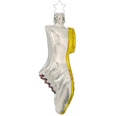 INGE GLAS® MANUFAKTUR Scarpa da ballo argento 13 cm Old Christmas Inge-Glass decorazioni natalizie