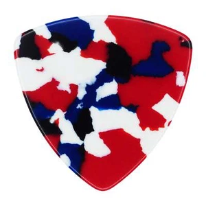 Selección de guitarra de mosaico rojo celuloide, blanco y azul - 0,46 mm - 346 triángulo redondeado - Imagen 1 de 1