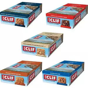 Clif Bar Energy Bars (Box Of 12) Protein Plant Based Sports Gym Fitness - Picture 1 of 13