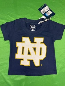 NCAA Notre Dame Fighting Irish blau Baumwolle T-Shirt Säugling Baby 6 Monate Neu mit Etikett - Bild 1 von 4