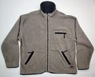 Outersport Jacket Mens L Dark Beige Fleece Full Zip Outer Tech OT 2000