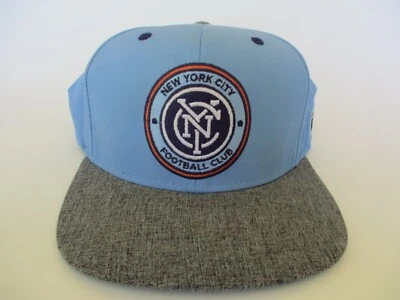 Adidas New York City Football Club Cap Hat (White/Blue/Grey, Adjustable) - Image 1 of 4