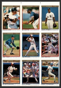 OPC Premier 1991 9 paneles sin cortar, Frank Thomas, Winfield, Strawberry, Gruber... - Imagen 1 de 2