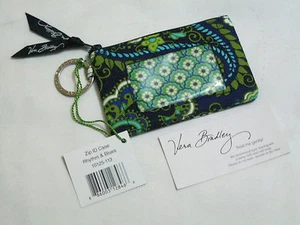 Vera Bradley RHYTHM & BLUES ID ESTUCHE CLAVE CAMBIO MONEDA para BOLSO BOLSO MOCHILA NUEVO CON ETIQUETAS - Imagen 1 de 3