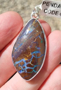 7,81g Pendentif Opale Boulder argent 925 - Imagen 1 de 2