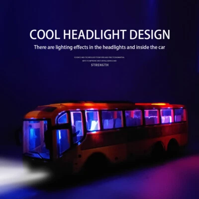 1:30 RC Bus Electric Remote Control Car with Light Tour Bus School City Model - Image 1 of 4