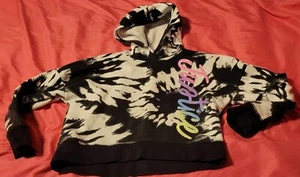 Girls Justice black & white tie-dye Hoodie Sweatshirt XS (5-6) - Picture 1 of 3