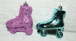 Juego de 2 Patines Pastel Adornos Brillo Púrpura y Azul Nuevo Envío Rápido - Imagen 1 de 7