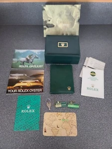 Caja de reloj Rolex Oyster vacía con caja de madera y cuero, con papeles y etiquetas 67.00.03 - Imagen 1 de 11