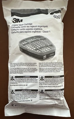 3M 6001 Respirator Cartridge for Certain Organic Vapors 2/Pack - Image 1 of 2