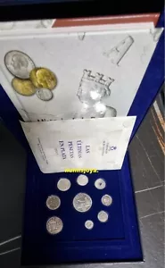 Year 2001. The Latest Silver Pesetas with 9 Coin Case & Certificate. - Picture 1 of 5