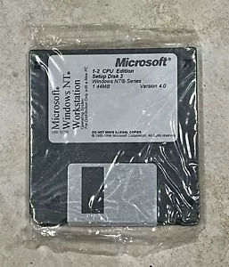 Microsoft Windows NT 4.0 Workstation 1-2 CPU Edition Floppy Disk set 1-3 Sealed - Picture 1 of 2