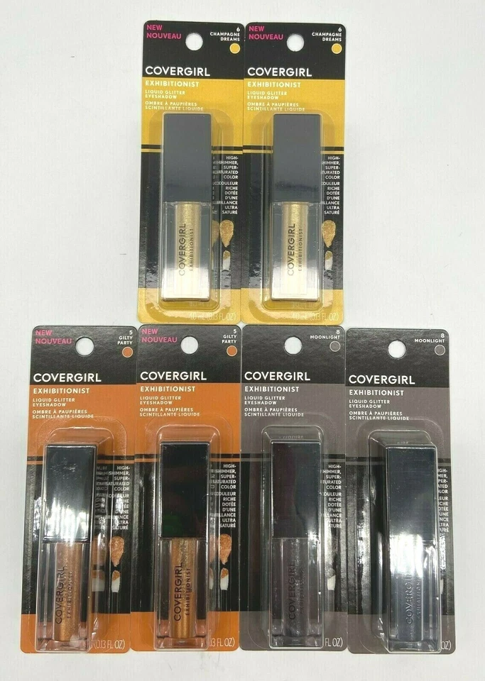 2 PACK - CoverGirl Exhibitionist Liquid Glitter Eyeshadow .13 oz  - CHOOSE COLOR - Image 1 of 1
