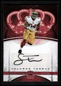 Autógrafos Crown Royale Platinum Rookie 2017 #41 Solomon Thomas automático - casi nuevo-como nuevo - Imagen 1 de 2