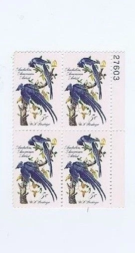 Audubon American Artist, 5 cent, 4 Stamp Block - Image 1 of 1