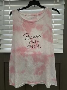 Pure Barre “Barre Vibes Only”  Size OSFM pink & white tie dye  (worn few times)