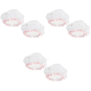 6 pz Cuffia Bagno Impermeabile Cuffia Doccia Cuffia Bagno Cappelli Bagno per Bambina - Foto 1 di 12