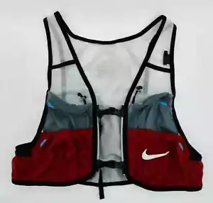 Nike Trail Vest 2.0 Mens L/XL Running Pure Platinum/Hasta Cayenne/Blue - Picture 1 of 7