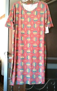 NEW WOMEN'S LULAROE JULIA SOUTHWESTERN AZTEC PRINT SHORT SLEEVE DRESS SIZE 2XL - Picture 1 of 3