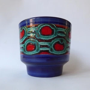 West German pottery ceramic plant pot holder planter, retro MCM. Strehla Jopeko? - Picture 1 of 17