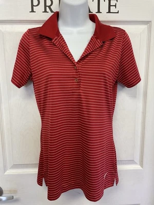 Polo Nike Golf Rojo Rayas Dri-fit S Tour Performance Mujer (C) Foto 1 de 4