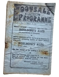 1920 Liverpool v Bolton Wanderers 4th February Vol 16 No 31 Very Rare - Picture 1 of 9