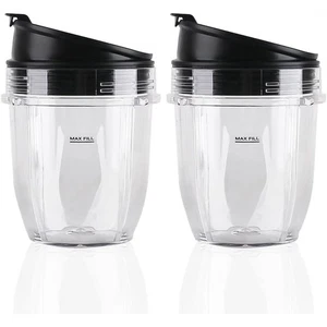 Pack de 2 vasos de repuesto de 12 oz con tapa para licuadora coche IQ BL480 B4435 - Imagen 1 de 6