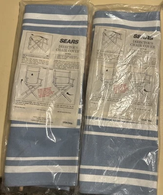Lote De 2 Funda Silla Sears Directores Pizarra Azul Número 24-59482 NUEVA en Paquete Foto 1 de 4