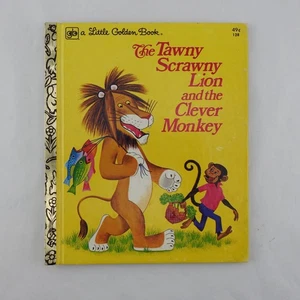 Vintage Tawny Scrawny Lion and the Clever Monkey Little Golden Book Children's - Imagen 1 de 3