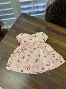 Traje de cumpleaños de fresa BITTY BABY vestido solo 2008 muñeca American Girl - Imagen 1 de 3
