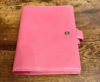 Filofax Pink Pocket Leather Organiser – Rare 2012 Charity Model – VGC  Free Post - Image 1 of 4