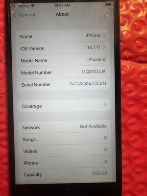 Apple iPhone 8 256GB - Desbloqueado🔓 100% Sujetador🔋.¡Muy buen estado! Foto 1 de 4