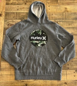 Hurley Hoodie Sweatshirt Sweater Boys Youth Size XL 18/20 Gray Camo Logo - Picture 1 of 7