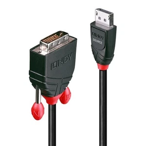 LINDY DisplayPort/DVI Anschlusskabel 2.00m 41491 Schwarz [1x DisplayPort Stecker - Afbeelding 1 van 5