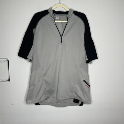 Bontrager Cycling Shirt Men 2XL Gray Black Jersey Quarter Zip Pocket Athletic - Image 1 of 4