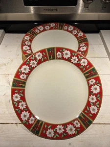 Set Of 6- Charlton Hall Christmas Dinner Plates 10.5" - Picture 1 of 4