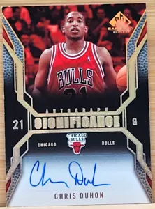2007-08 SP GAME USED CHRIS DUHON AUTO AUTOGRAPH SIGNIFICANCE BULLS - Picture 1 of 2