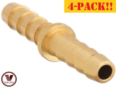 4-PACK! FACTORY NEW!  178-0606C Brass Hose Mender/Splicer 3/8" Barb x 3/8" Barb - Image 1 of 3