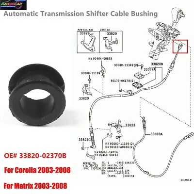 For 2003-2008 Toyota Corolla Matrix Automatic Transmission Shifter Cable Bushing - Image 1 of 4