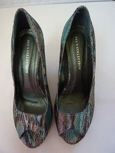 Zapatos de tacón súper cuña multicolor de la colección ""Cameron"" talla 6 - Imagen 1 de 7