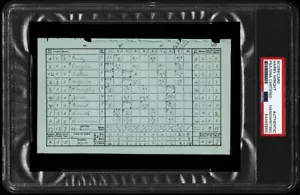 1885 Harry Wright "The Father of Baseball" Signed Handwritten Scorecard PSA/DNA - Picture 1 of 3