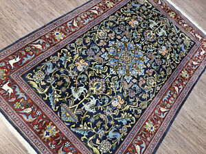 211165-Wunderschöner Original Alter Persischer Kaschan,205x140cm²,Carpet,Tappeto