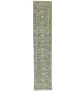 2'5X11'9 ft Transitional Oriental Runner Rug Muted Floral Design Hallway Carpet - Picture 1 of 17