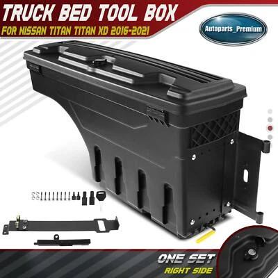 Caja de herramientas de almacenamiento de caja de camión lateral para pasajero para Nissan Titan Titan XD 2016-2021 Foto 1 de 4