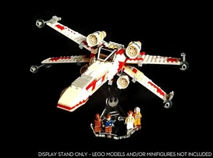 Display stand angled + slots for Lego 6212 and 4502 X-Wing fighter (A1010)