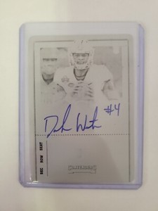 2017 Panini Contenders Draft Picks Football Deshaun Watson Black Plate 1of1 RC
