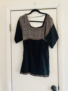 Anthropologie 20s Fairycore Kimono Sleeve Art Deco Festival Boho Tunic Blouse S - Picture 1 of 7