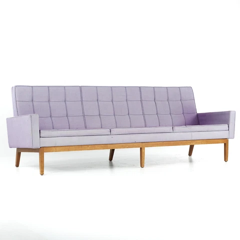 Florence Knoll Mid Century Walnut Sofa Cover